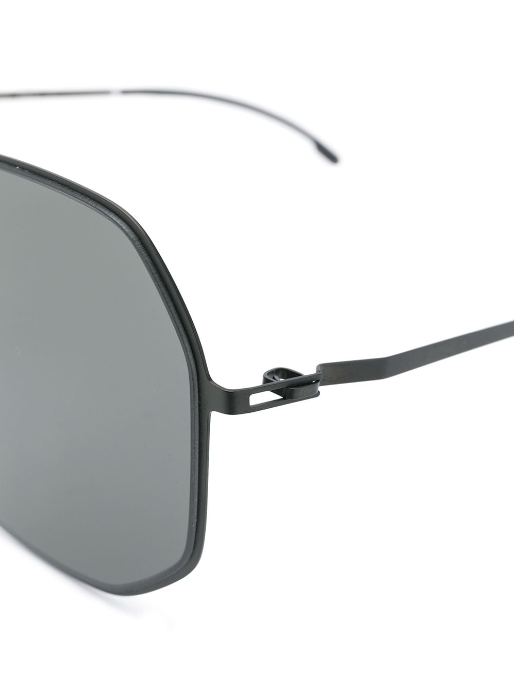 Shop Mykita Geometric Frames Sunglasses In Black