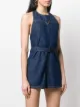 Valentino V hardware denim playsuit