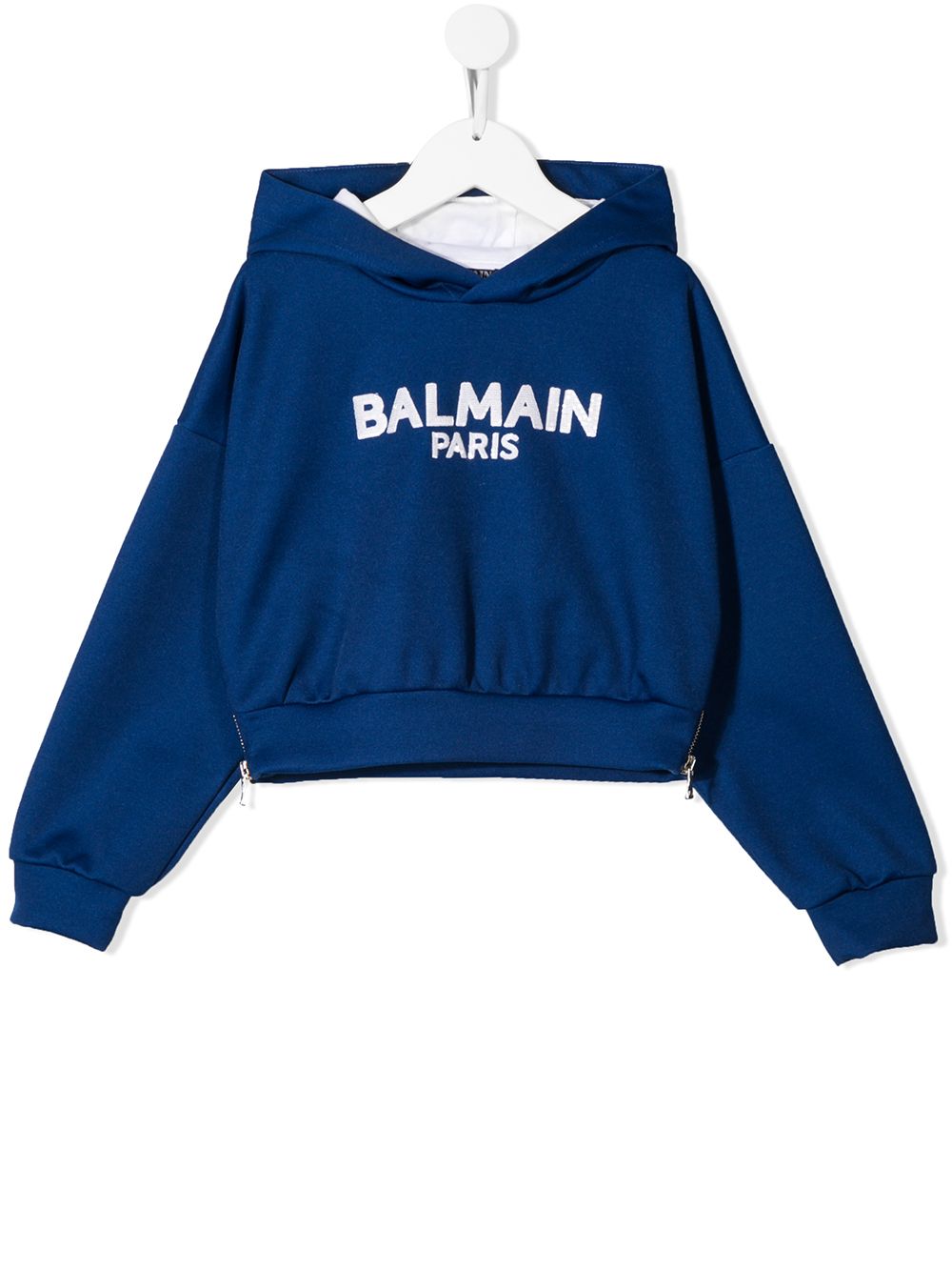 фото Balmain kids толстовка с капюшоном и логотипом