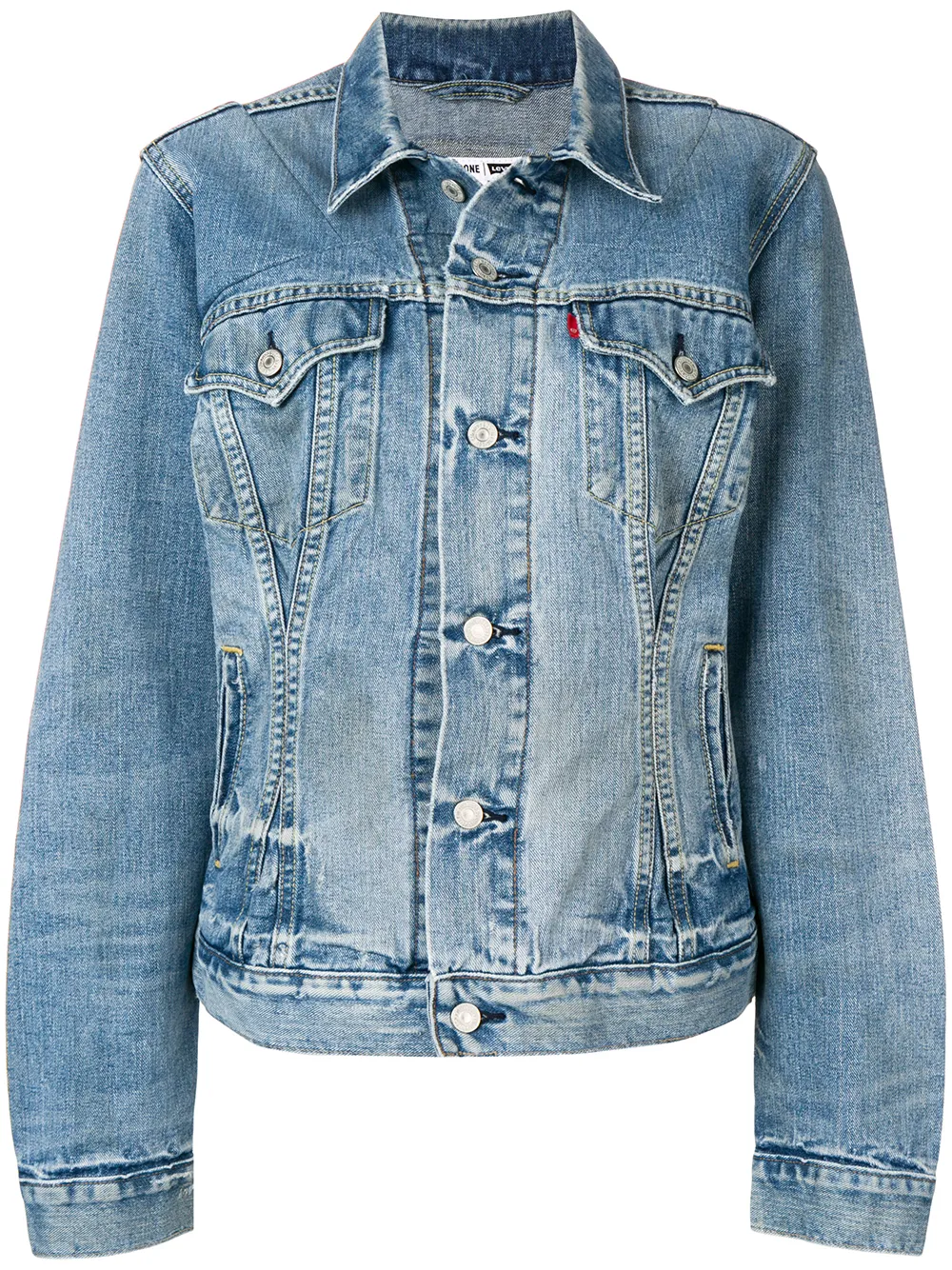 Re/done Jackets RE/DONE FITTED DENIM JACKET - BLUE