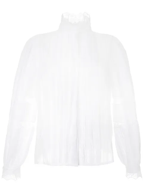 Dice Kayek lace pleated shirt