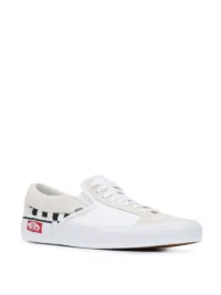 vans slip on cut and paste white