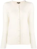 N.Peal round neck cardigan - White