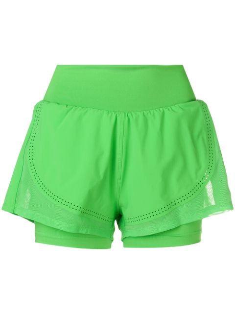 ADIDAS BY STELLA MCCARTNEY LAYERED FITTED SHORTS