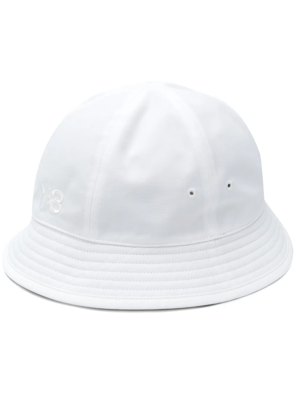 Y-3 logo embroidered bucket hat | White | Image 1