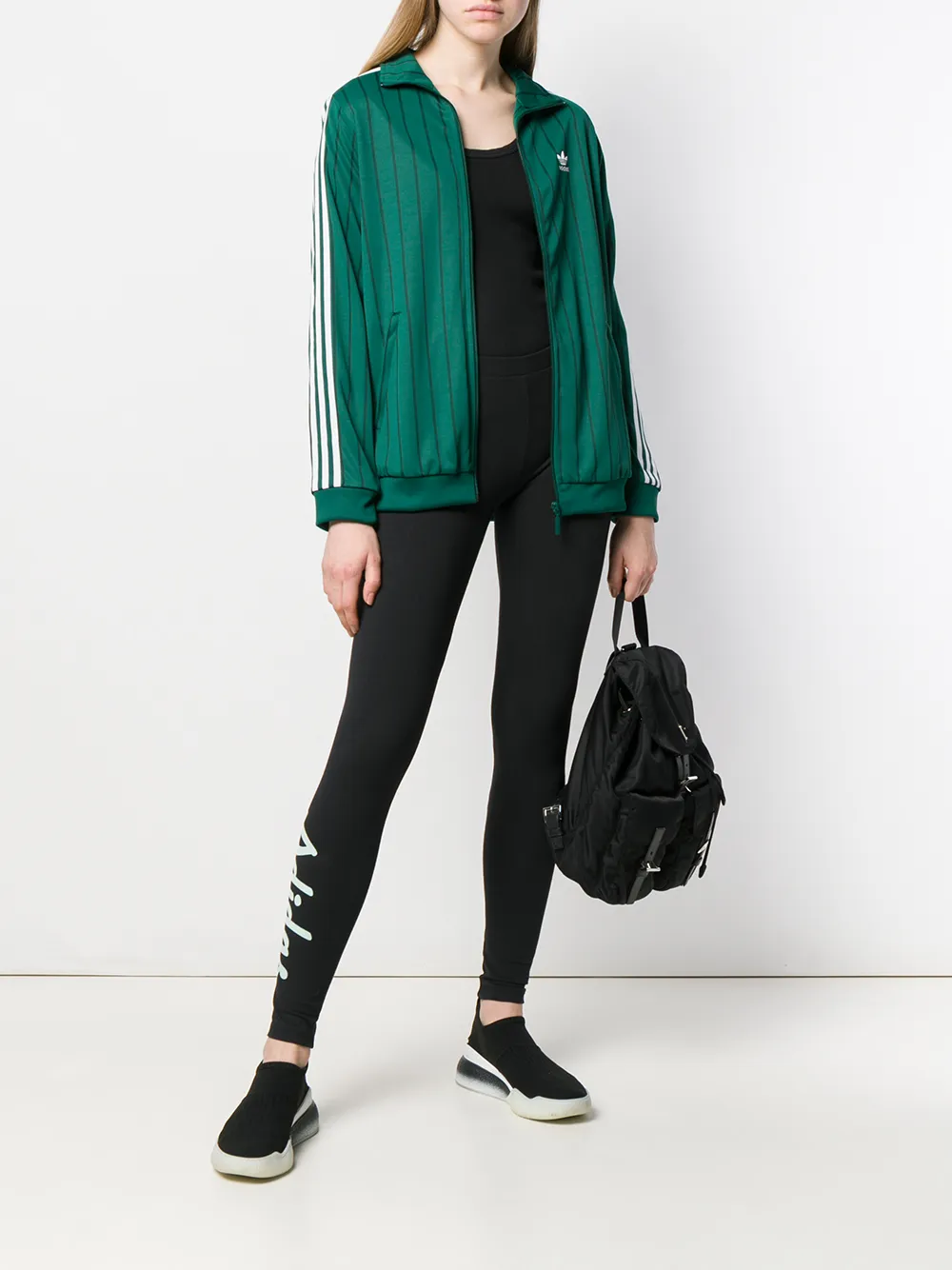 adidas contrast logo leggings | Slim Pants | Image 2