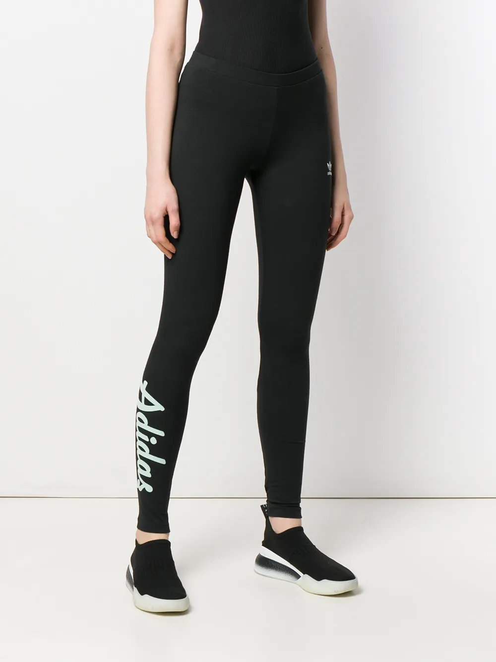 adidas Legging met contrasterend logo Zwart