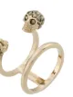 Alexander McQueen Twin Skull double ring