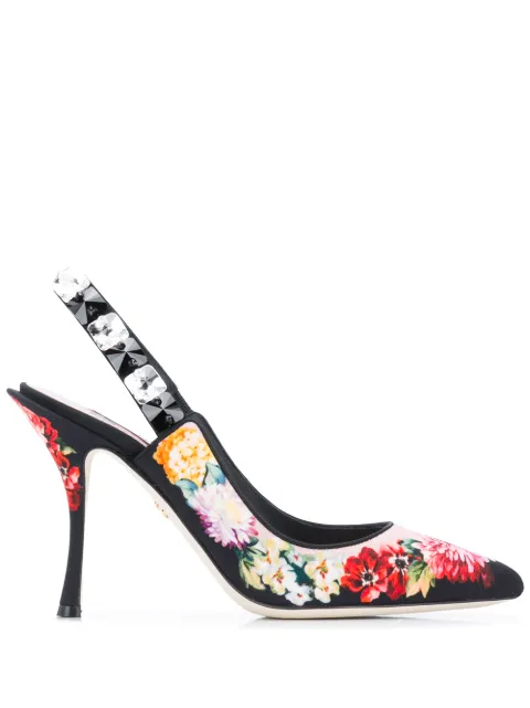 floral slingback shoes