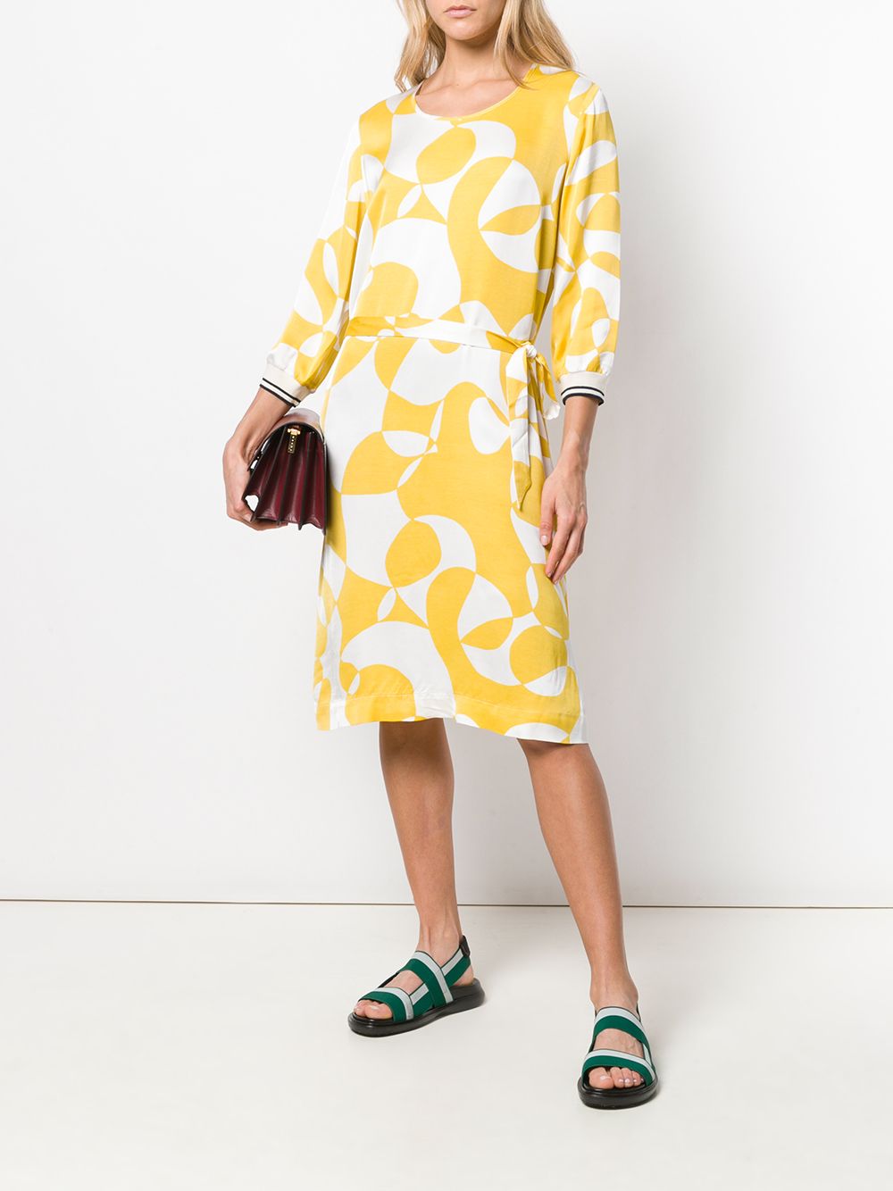 Bellerose Jurk met ceintuur - Groen