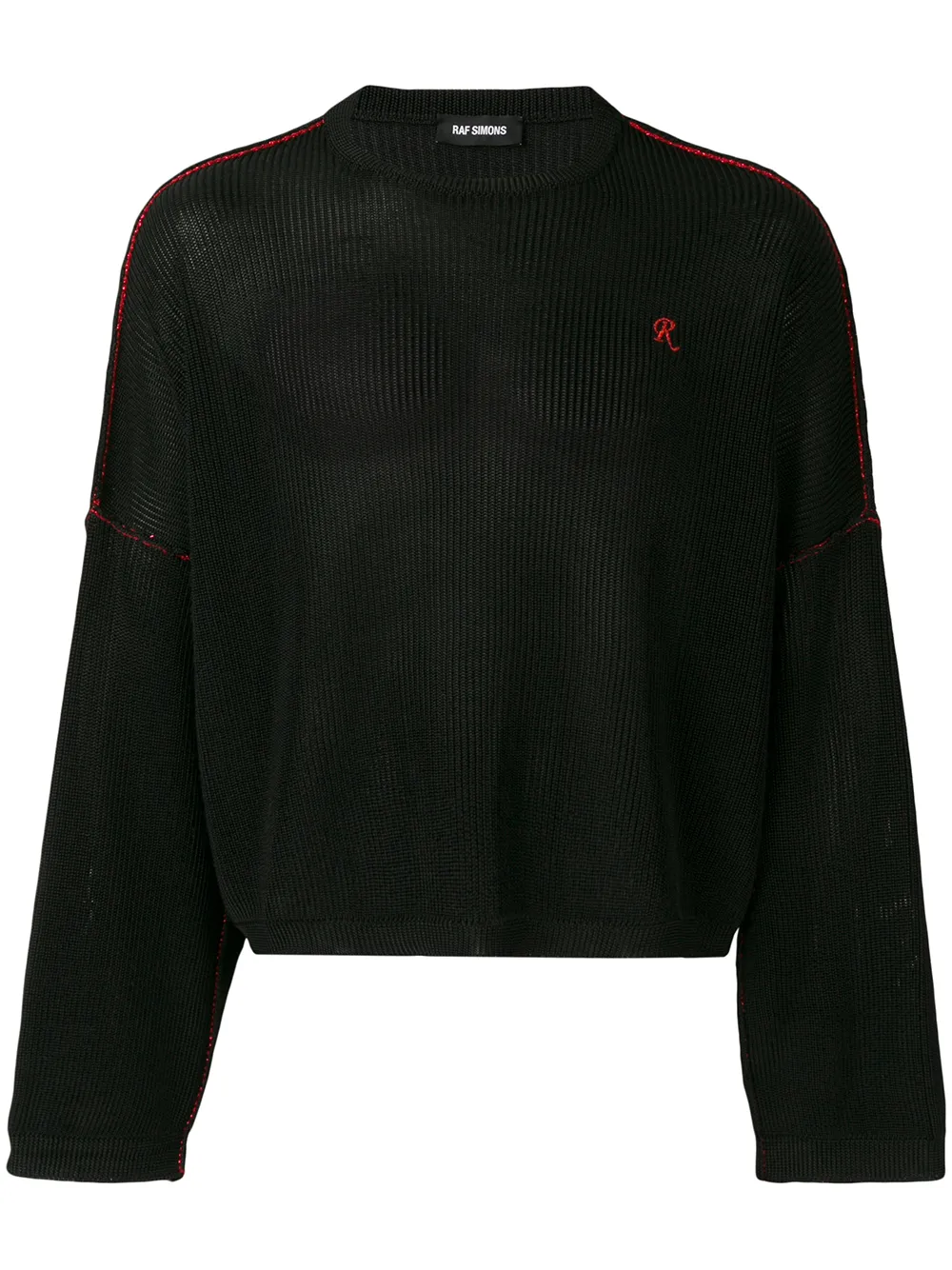 Raf Simons Tops RAF SIMONS CROPPED JUMPER - BLACK