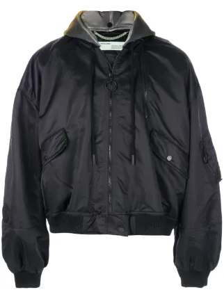 oversized hooded bomber jacket