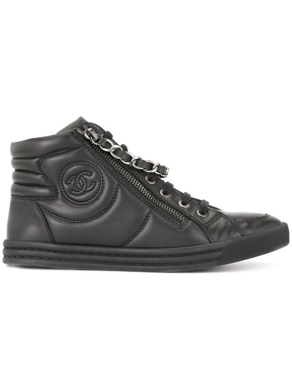 all black chanel sneakers