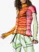 ASAI Patchwork tie dye stretch top