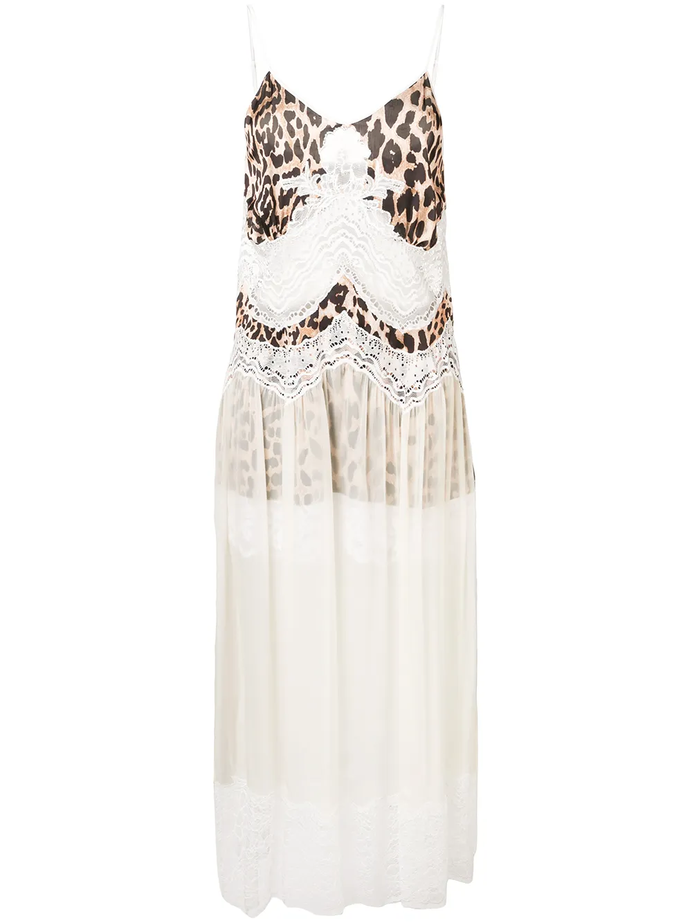 Paco Rabanne Dresses PACO RABANNE LEOPARD PRINT LACE DRESS - NEUTRALS