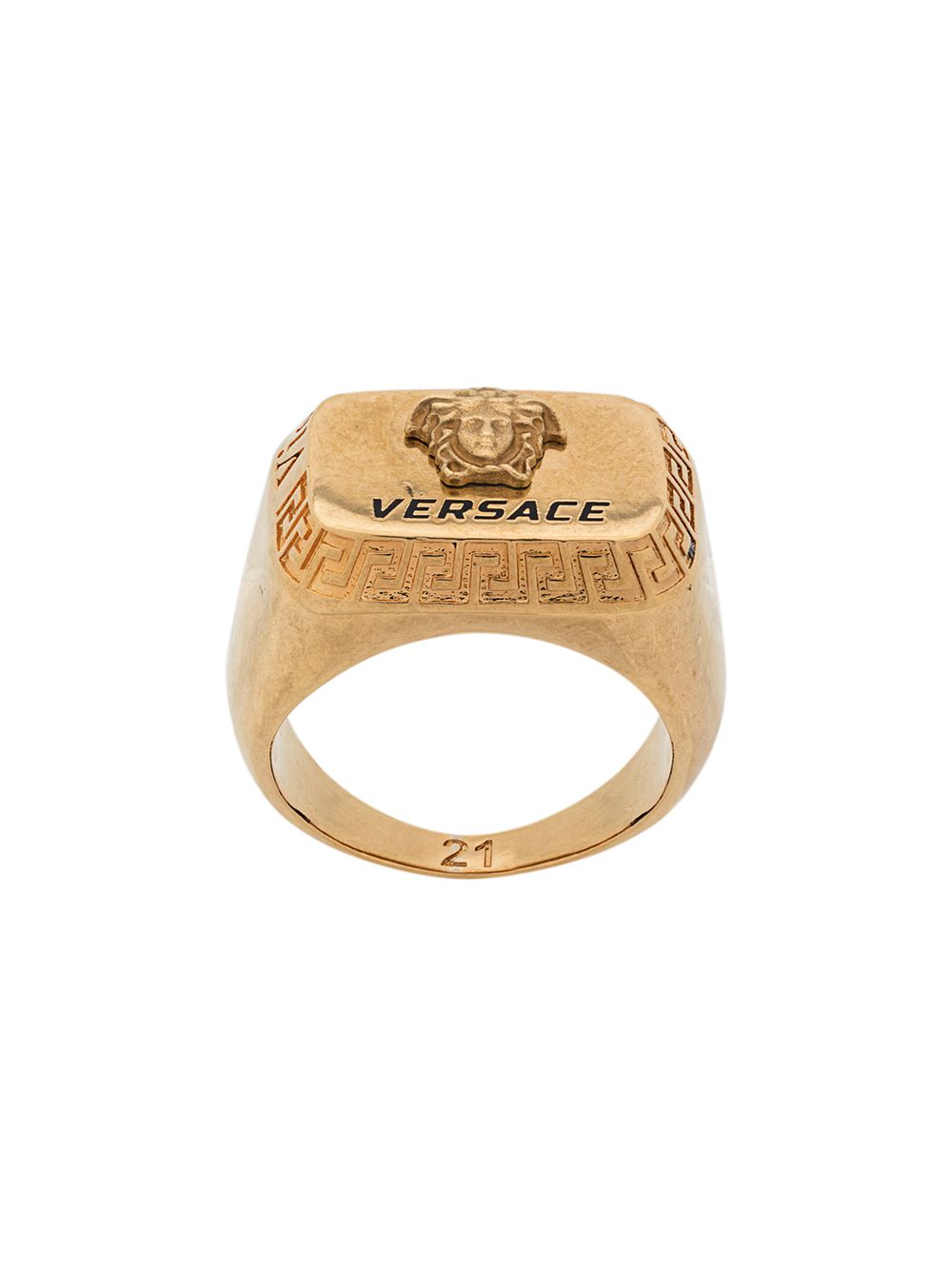 фото Versace кольцо с выгравированным логотипом