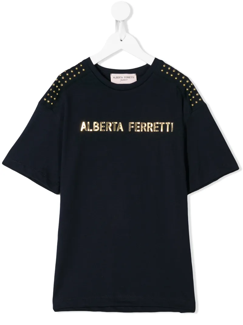 Alberta Ferretti Kids футболка с принтом логотипа