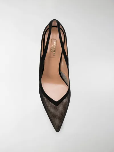Aquazzura Shiva mesh pumps black | MODES