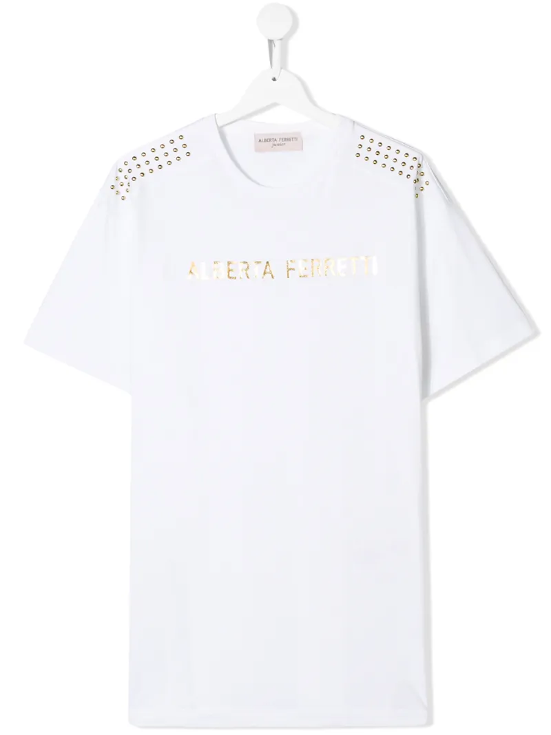 Alberta Ferretti Kids футболка с принтом логотипа