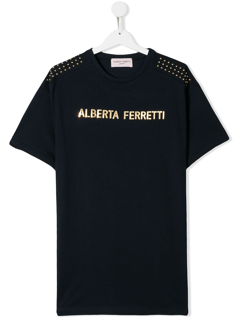 Alberta Ferretti Kids футболка с принтом логотипа