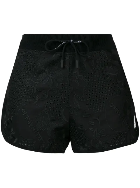 Off-White floral embossed shorts