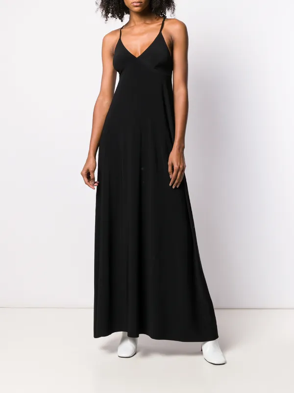 NORMA KAMALI ST1253SQD43832 関税送料込 Norma Kamali v-neck Maxi Dress | Black | FARFETCH