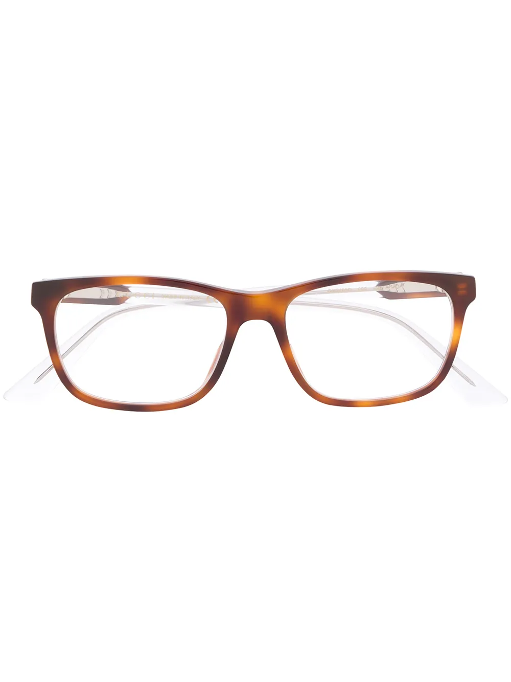 Gucci Eyewear tortoiseshell rectangular-frame glasses | Brown | Image 1