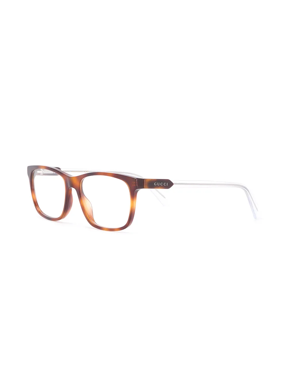Gucci Eyewear tortoiseshell rectangular-frame glasses | Women | Image 2