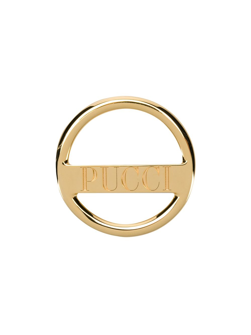 фото Emilio Pucci кольцо для шарфа с выгравированным логотипом