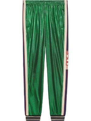 gucci sweatpants green and red