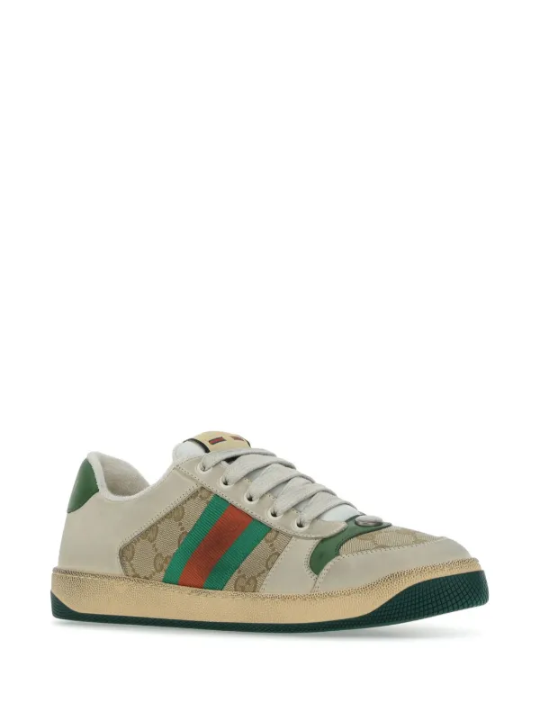 【GUCCI】メンズ☆Screener GG レースアップ スニーカー Men's GG Screener sneaker in GG canvas/white leather | GUCCI® US