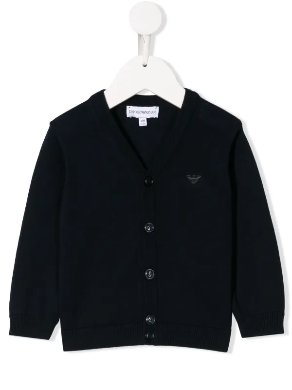 Emporio Armani Kids Logo Printed Cardigan - Farfetch