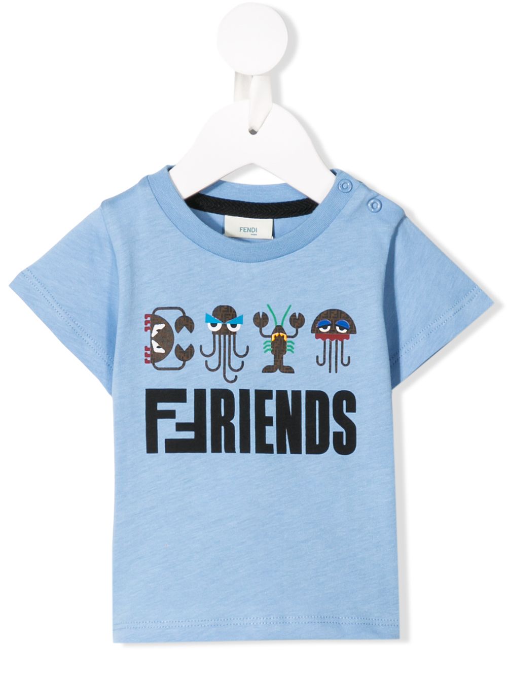 фото Fendi Kids футболка с графичным принтом