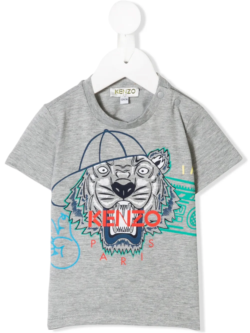 фото Kenzo kids топ с принтом тигра