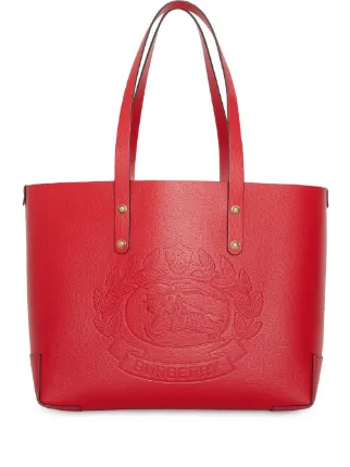Burberry Small Embossed Crest Leather Tote Farfetch