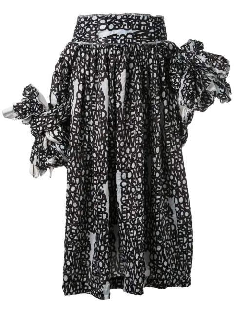 Comme Des Garçons D pattern knotted jumper-skirt