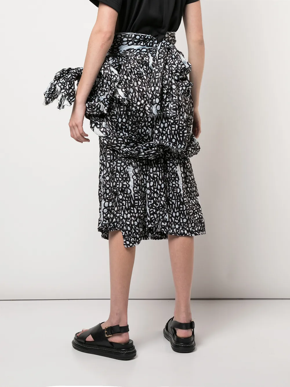 Comme Des Garçons Geknoopte rok Zwart