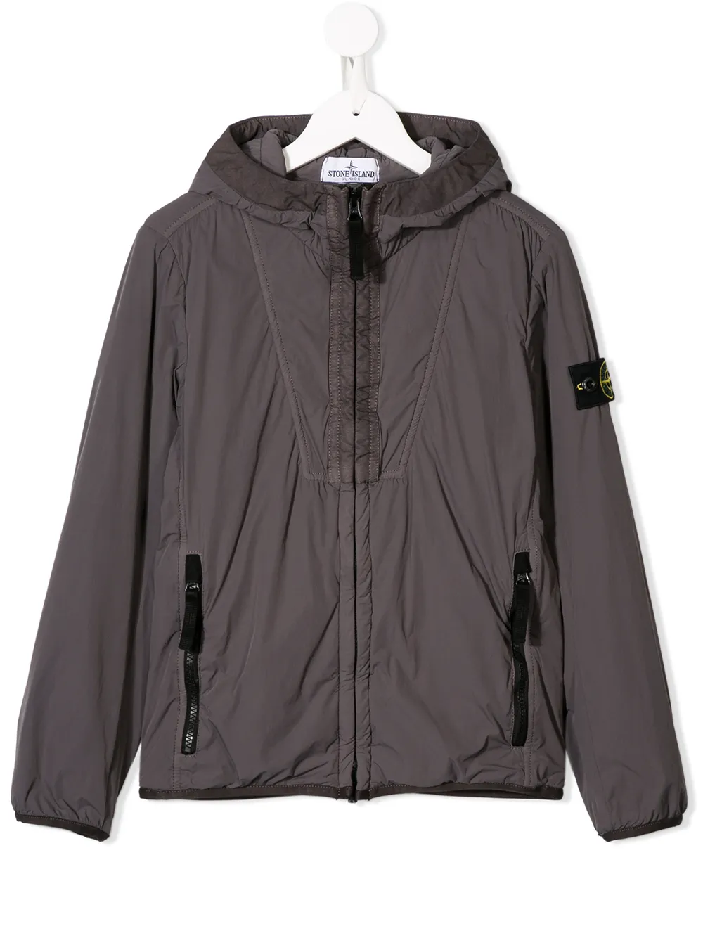 Stone Island Junior дождевик с нашивкой-логотипом
