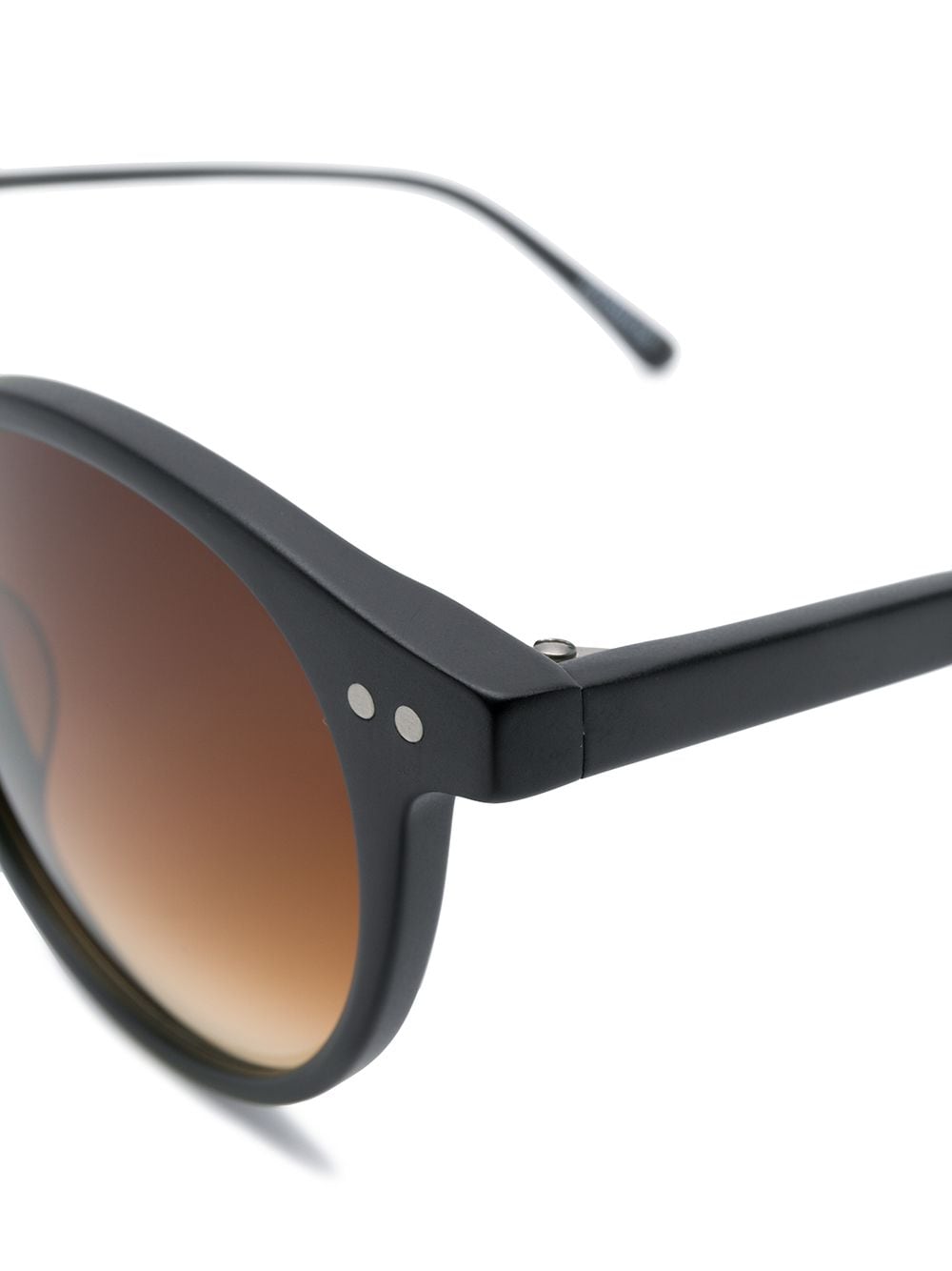 Shop Epos Round Frame Sunglasses In 黑色