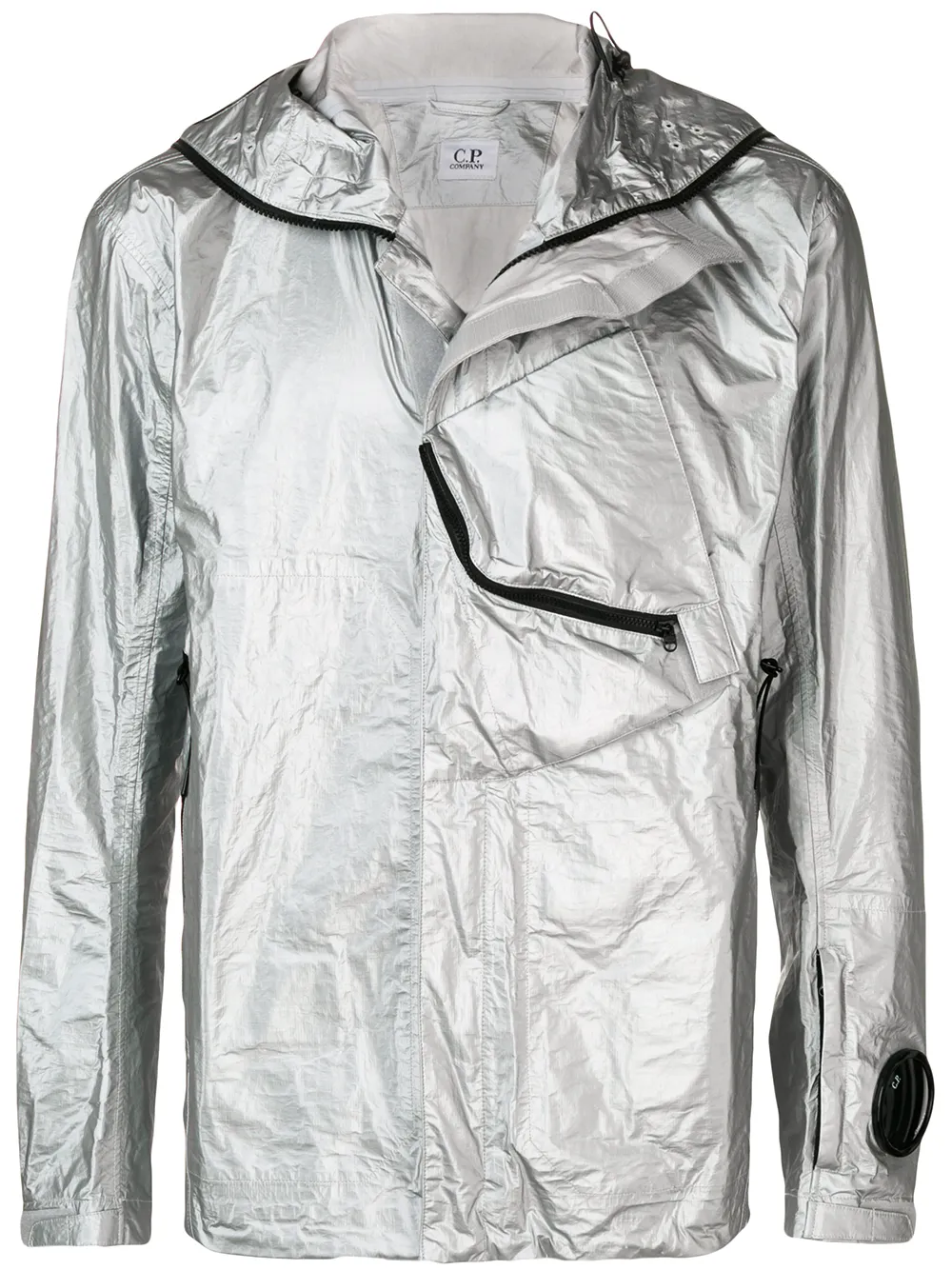 C.p. Company Tops CP COMPANY JACKE MIT REIßVERSCHLUSS - SILBER