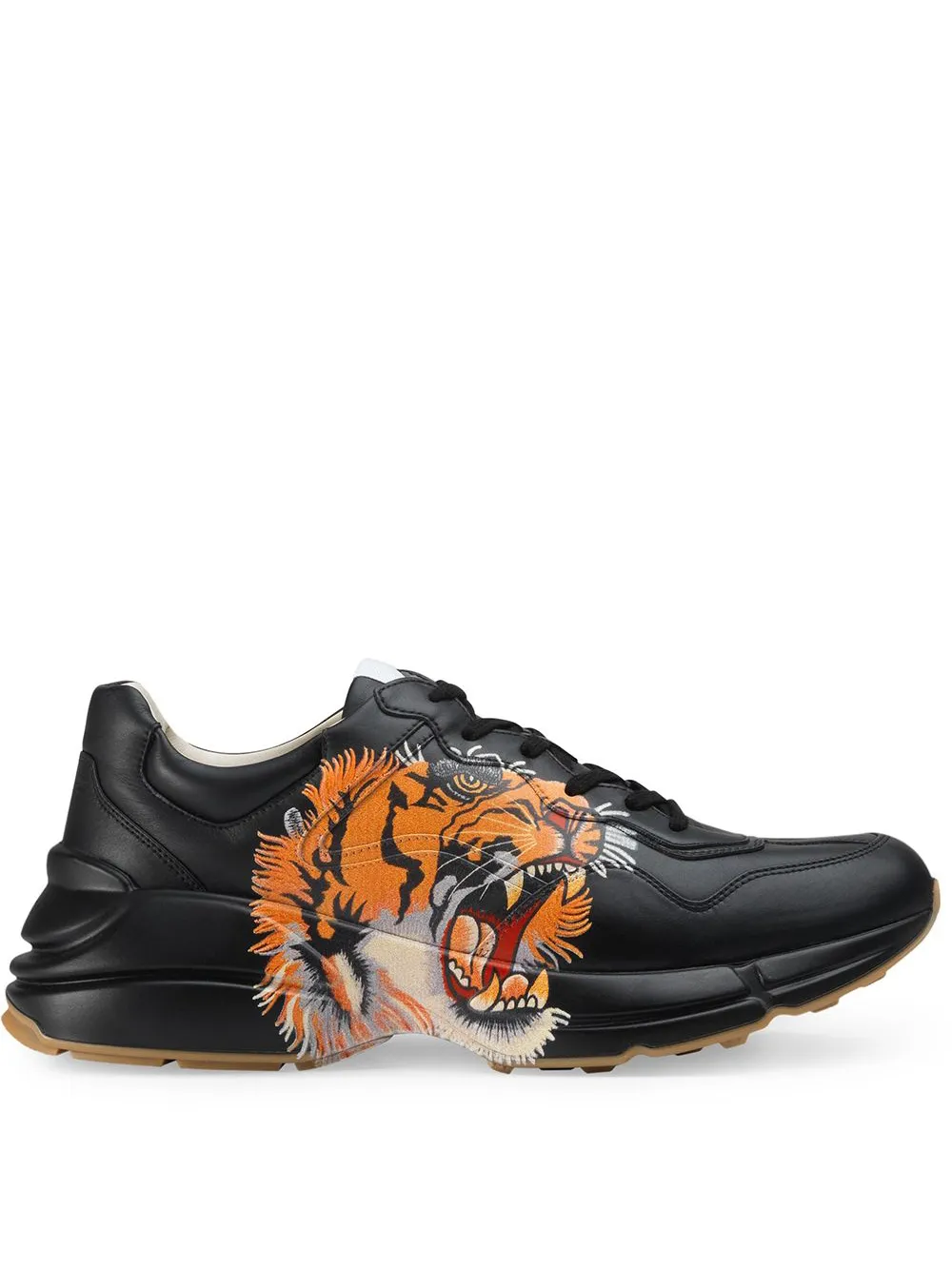 black gucci tiger shoes