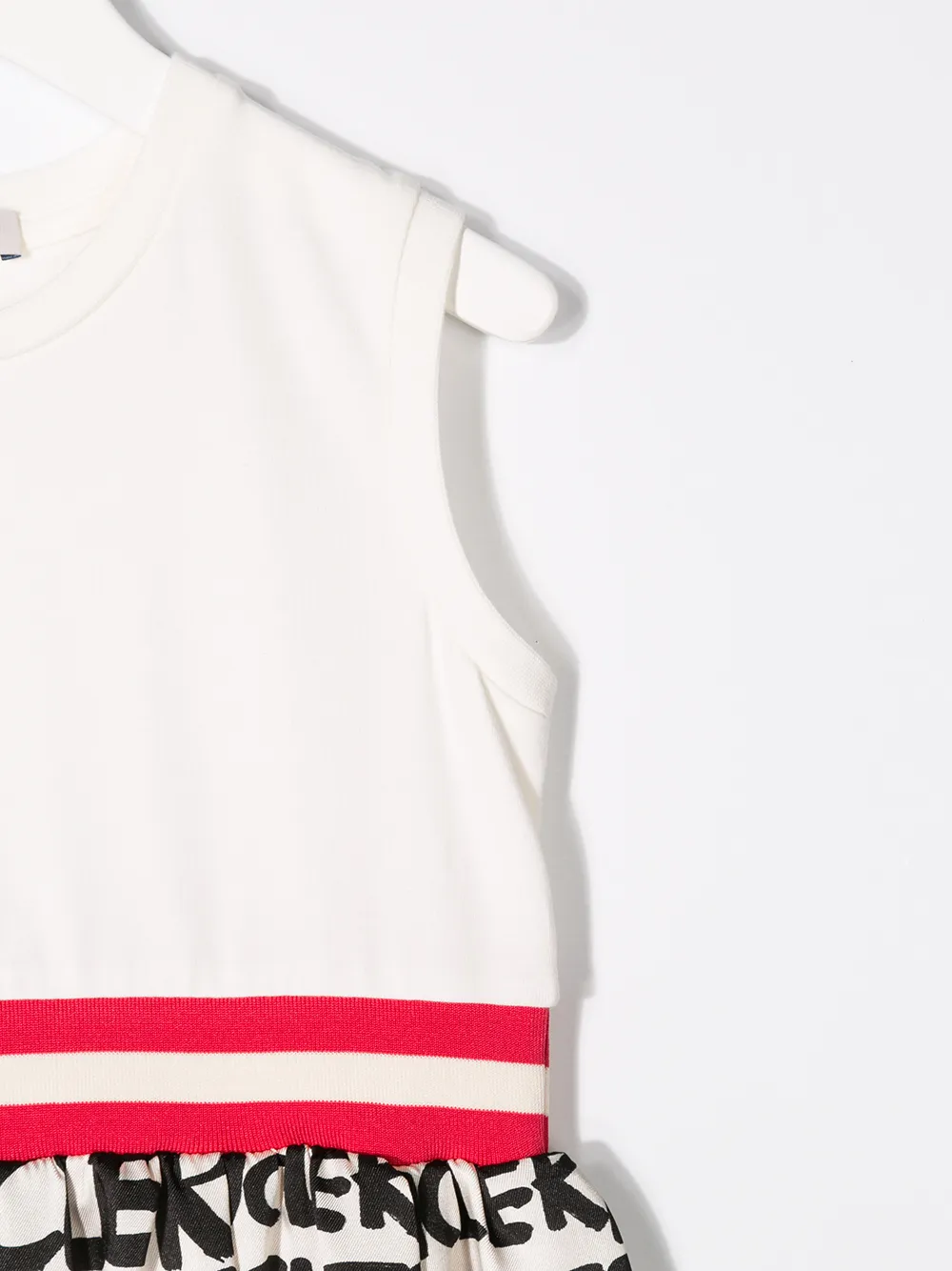 фото Moncler enfant расклешенное платье с логотипом