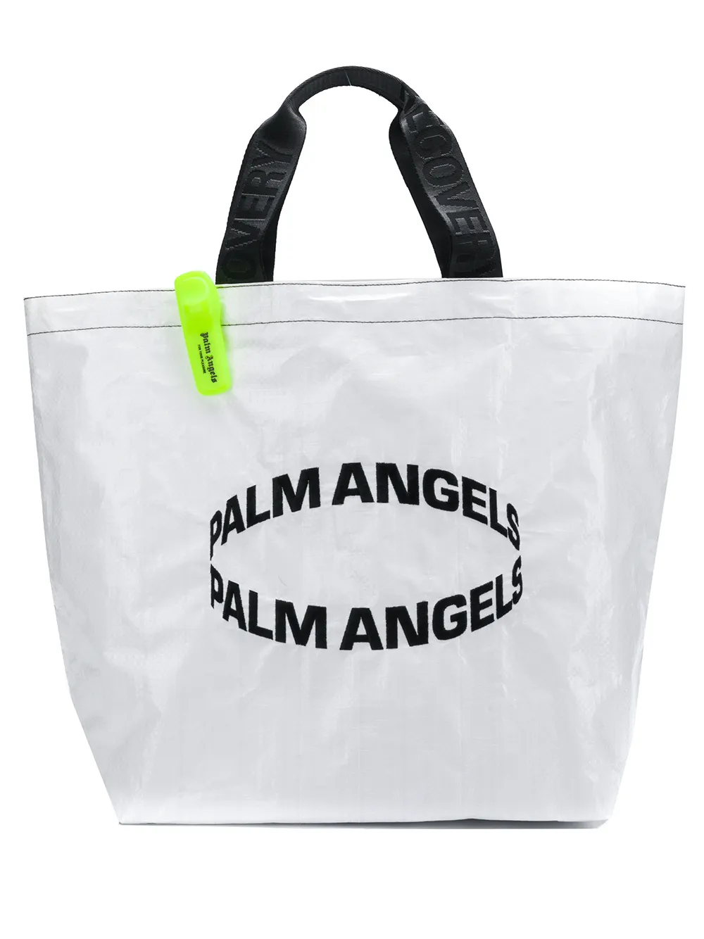 Palm Angels Bags PALM ANGELS LOGO PRINT SHOPPER - WHITE