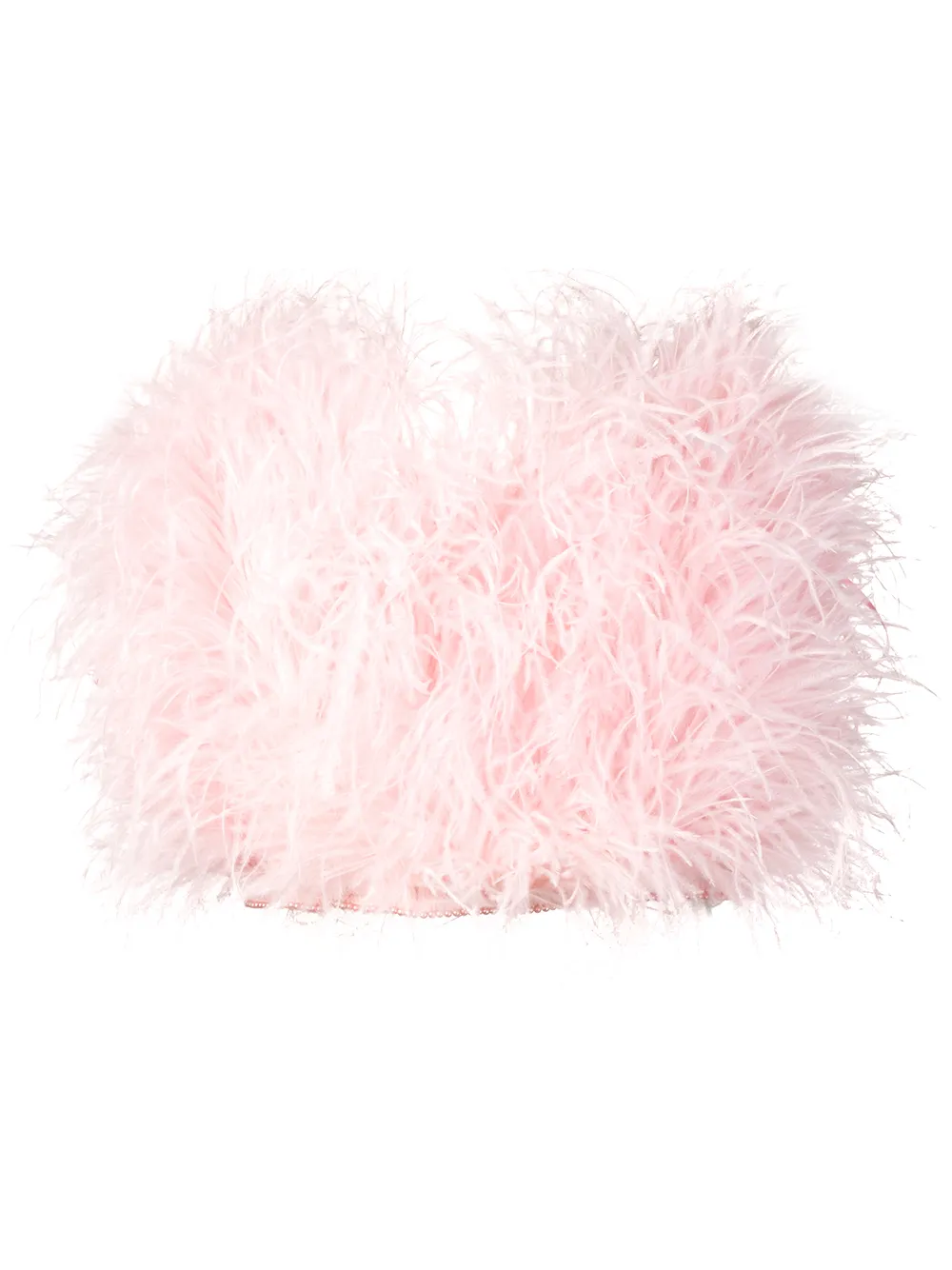 Attico Tops ATTICO STRAPLESS FEATHER TOP - PINK