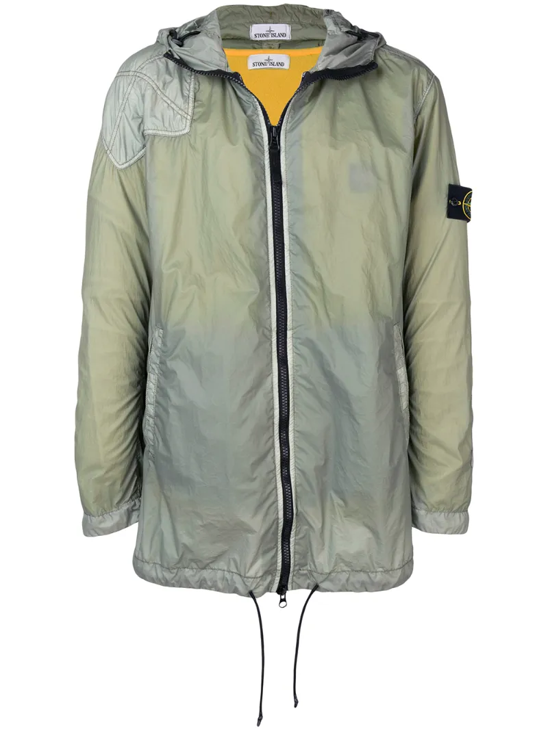 Stone Island пальто на молнии с капюшоном