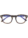 TOM FORD Eyewear round frame glasses - Brown