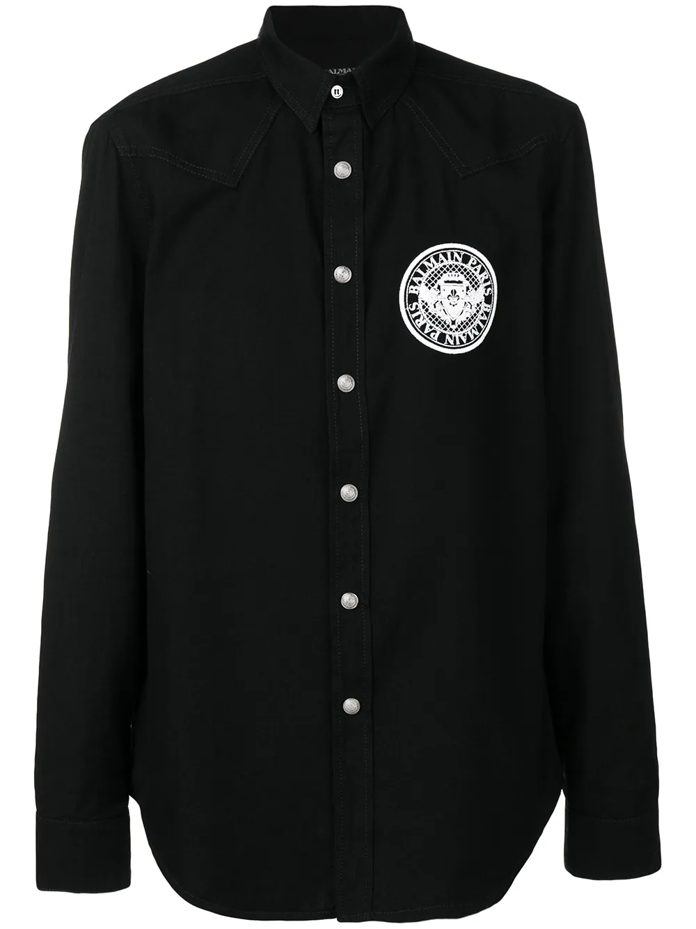 Balmain embroidered logo shirt | Black | Image 1