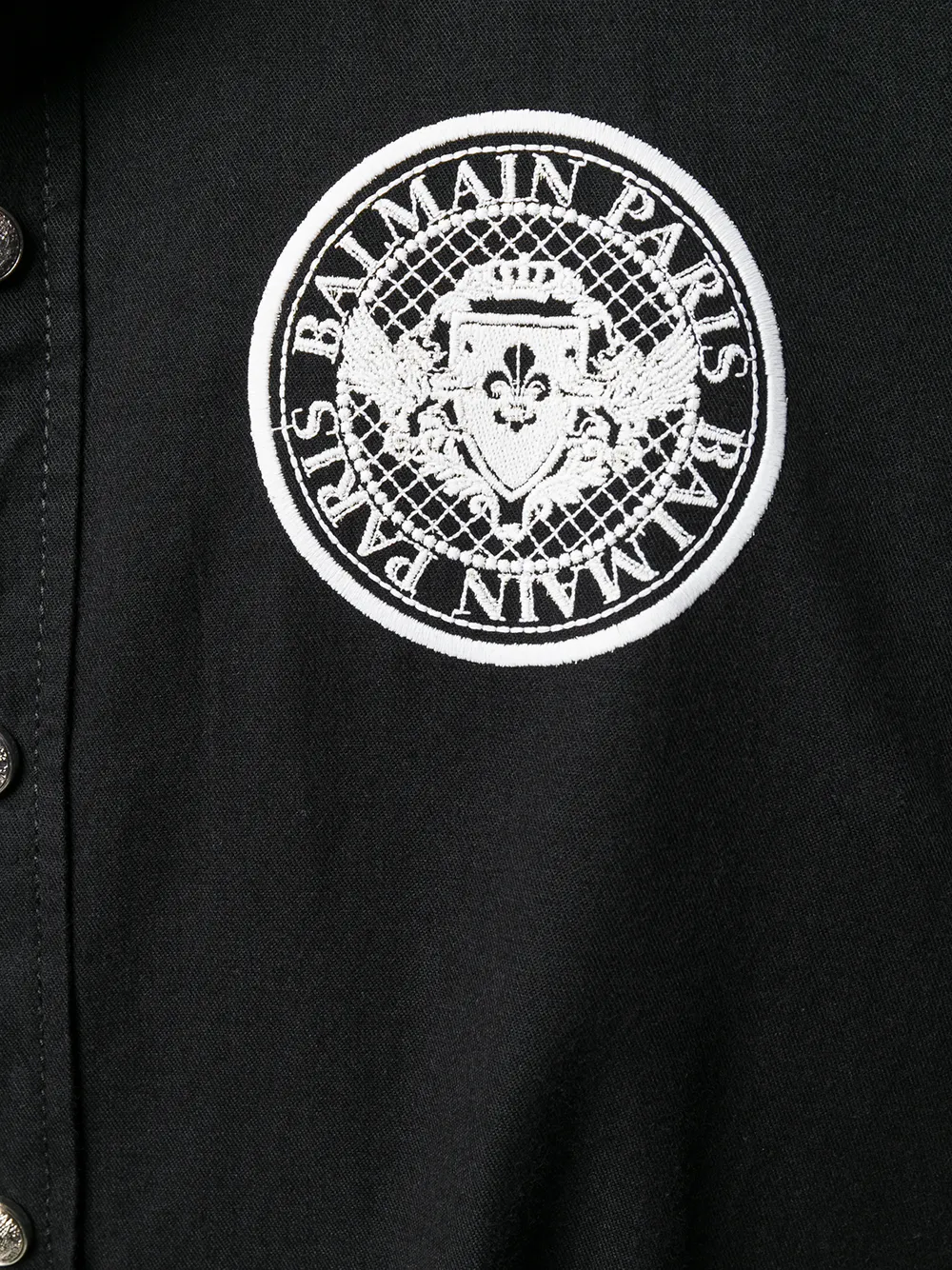 Balmain Shirt met geborduurd logo Zwart