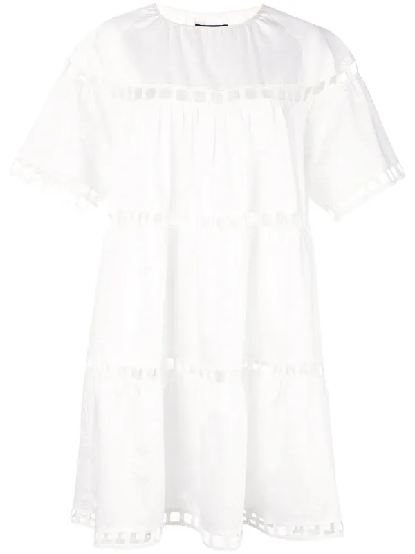 cynthia rowley black postcard eyelet dress
