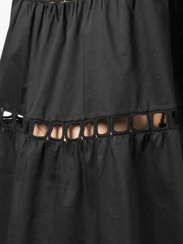 cynthia rowley black postcard eyelet dress
